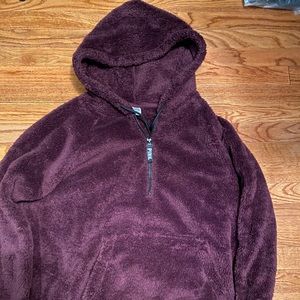 Victoria’s Secret pink half zip teddy